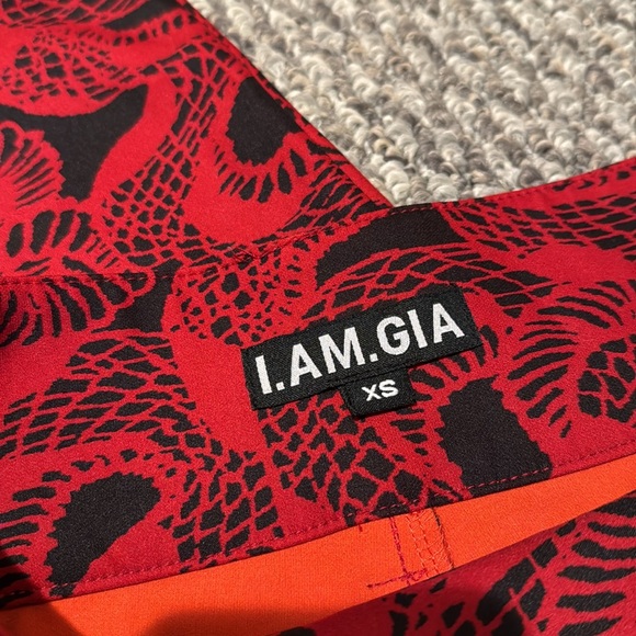 I.AM.GIA red snake print flared pants - Picture 4 of 9